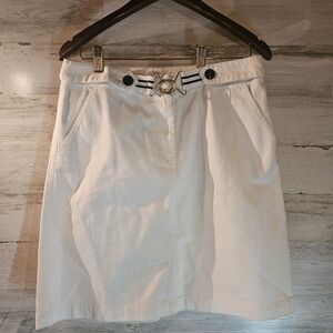 Talbots White Sailor Skirt Womens Size 10 Nautical Coastal